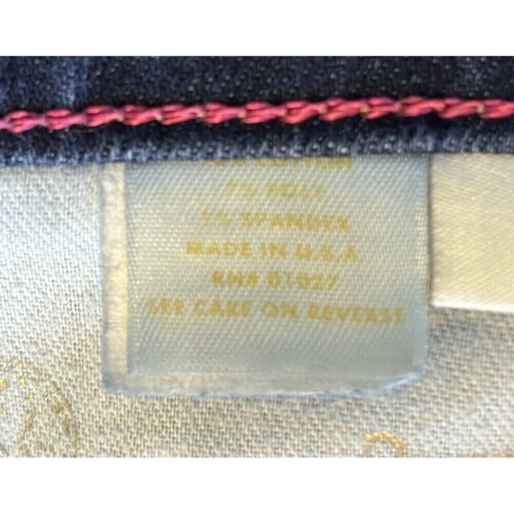 KATE SPADE Broome Street Play Hooky Straight Slim Denim Jeans 27x30 Dark Rinse